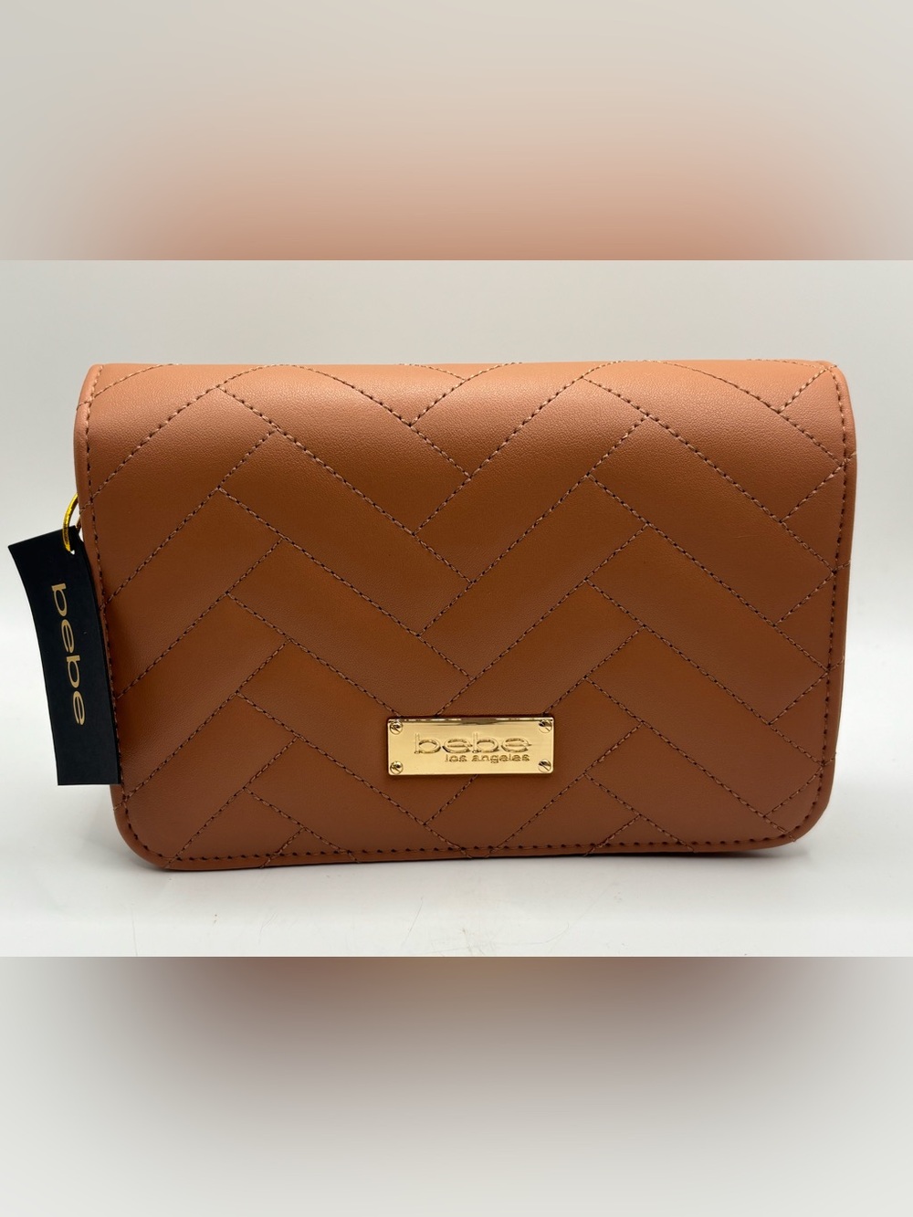 New BEBE Purse Sophia Crossbody Bag Dark Blush Tags